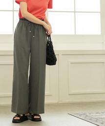 OPAQUE.CLIP | ウエストサテン使いイージーワイドパンツ【洗濯機洗い可】(その他パンツ)