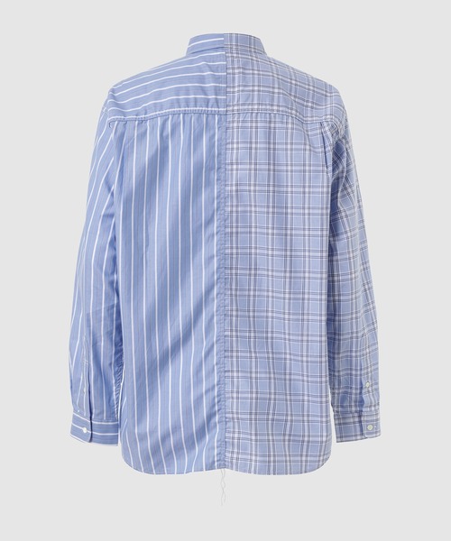 COMME des GARCONS HOMME(コム デ ギャルソン・オム)の「COTTON STRIPE × CHECK MIX SHIRT(シャツ/ブラウス・メンズ・ブルー系その他・L/M/S/XS)」の2枚目の写真