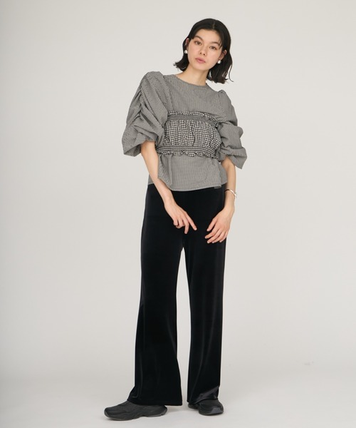 emmi（エミ）の「ベロアパンツ（その他パンツ・レディース・ブラック/ブラウン・0/1）」の9枚目の写真