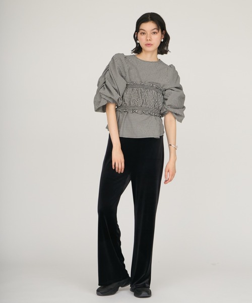 emmi（エミ）の「ベロアパンツ（その他パンツ・レディース・ブラック/ブラウン・0/1）」の10枚目の写真