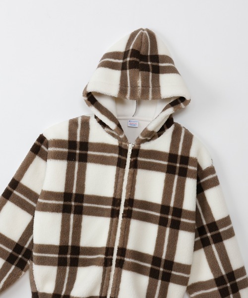 Champion(チャンピオン)の「【Champion/チャンピオン】レディース チェックジップフーデッドジャケット(その他アウター・レディース・ネイビー/アイボリー/ブラウン・LARGE/MEDIUM)」の16枚目の写真
