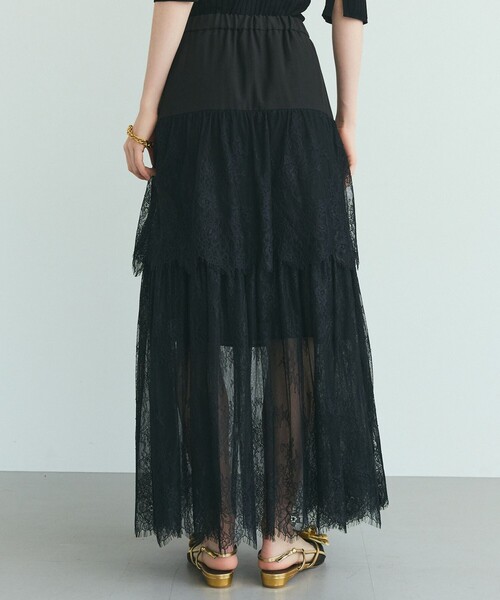セール】レース切替ティアードスカート（スカート）｜GRACE CLASS