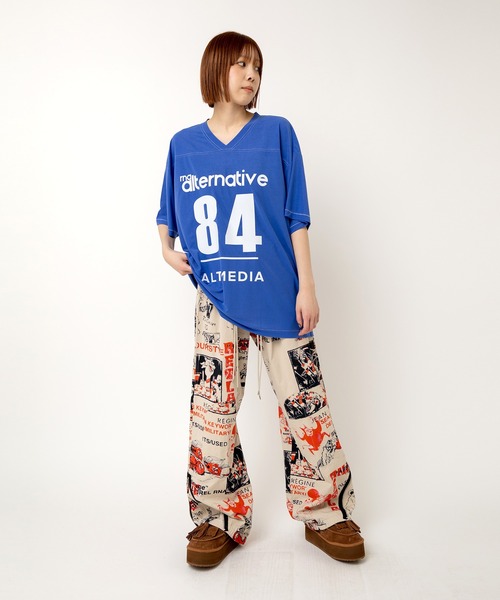 RNA(アールエヌエー)の「M2511 ナンバリングBIG T(Tシャツ/カットソー・レディース・ホワイト/ブラック/ブルー・MEDIUM)」の21枚目の写真