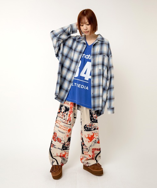 RNA(アールエヌエー)の「M2511 ナンバリングBIG T(Tシャツ/カットソー・レディース・ホワイト/ブラック/ブルー・MEDIUM)」の22枚目の写真