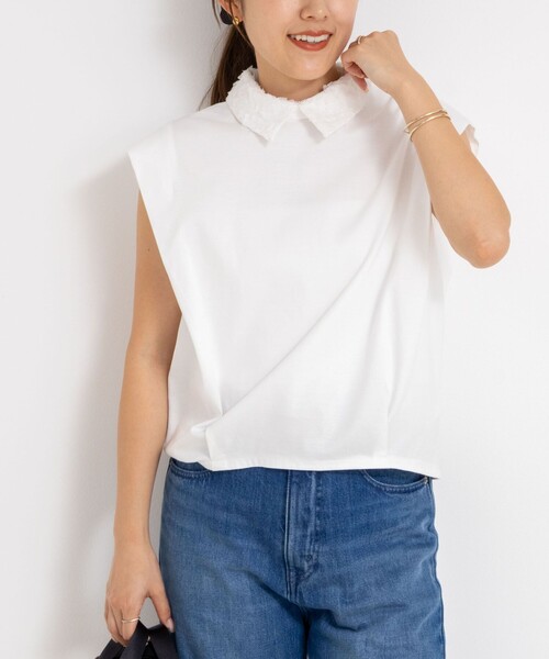 新品　NOLLEY'S　フレアカットソー セール】衿付きプルオーバーカットソー（Tシャツ/カットソー