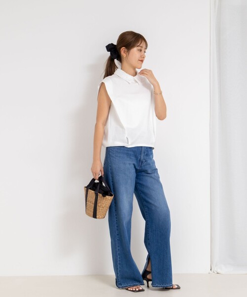 NOLLEY'S 新品タグ付 衿付きペプラムプルオーバーカットソー セール 45%OFF】衿付きペプラムプルオーバーカットソー