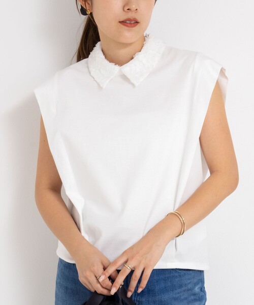 NOLLEY’S 裏毛ハーフジッププルオーバーカットソー　タグ付き セール】衿付きプルオーバーカットソー（Tシャツ/カットソー