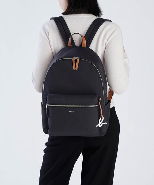 【極美品】アニエスベー ナイロンバックパック リュックサックA4 ダークグレー 極美品】アニエスベー ナイロンバックパック リュックサックA4