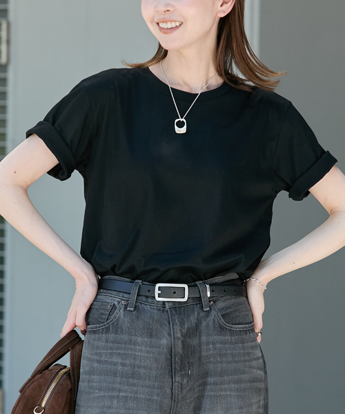 JOURNAL STANDARD(ジャーナルスタンダード)の「《追加3》汗ジミ防止ナノシアハーフスリーブT(Tシャツ/カットソー・レディース・グレー/ブラック/ホワイト・FREE)」の7枚目の写真