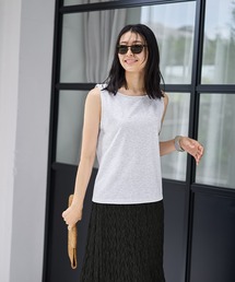 STYLE DELI（スタイルデリ）の「横幅広め開きネックのスムースノースリカットソー（Tシャツ/カットソー）」