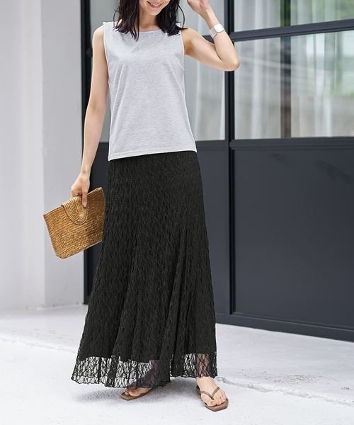 STYLE DELI(スタイルデリ)の「横幅広め開きネックのスムースノースリカットソー(Tシャツ/カットソー・レディース・ブラック/杢グレー/ホワイト・FREE)」の4枚目の写真