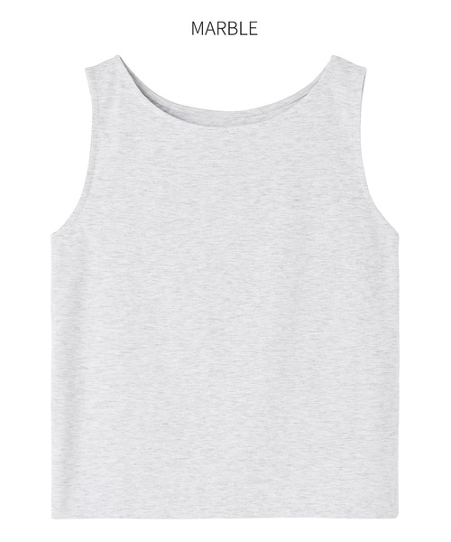 STYLE DELI(スタイルデリ)の「横幅広め開きネックのスムースノースリカットソー(Tシャツ/カットソー・レディース・ブラック/杢グレー/ホワイト・FREE)」の11枚目の写真