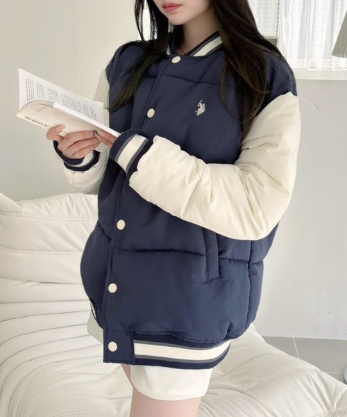 U.S. Polo Assn. スタジャン ブラック/ホワイト FREAK'S STORE