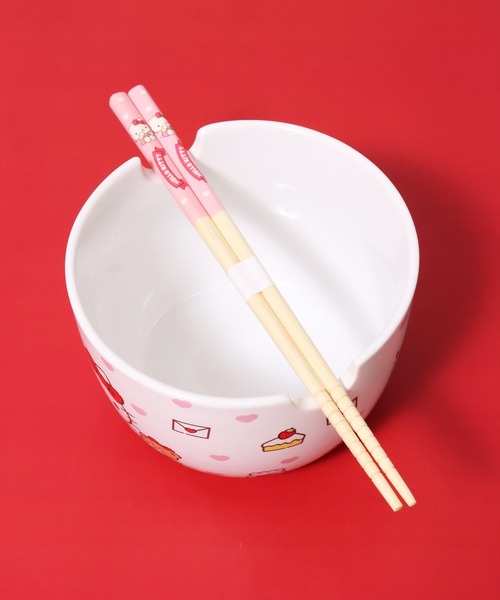 sanrio（サンリオ）の「(SK)【sanrio】陶器製 ボウル & 竹箸 セット[600ml/21.0cm]（食器・レディース・ライラック系/レッド系/スカイブルー系/ピンク系・ONE SIZE）」の20枚目の写真
