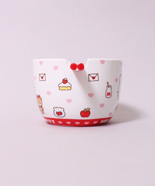 セール】(SK)【sanrio】陶器製 ボウル & 竹箸 セット[600ml/21.0cm
