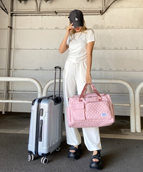 セール】キルティングボストン型トラベルバッグ（ボストンバッグ