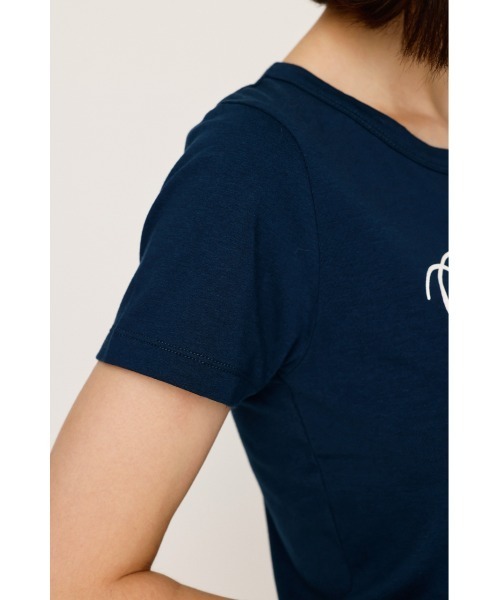 SLY（スライ）の「COMPACT PRINT T/SH コンパクト プリント ティーシャツ 半袖 夏服 Tシャツ（Tシャツ/カットソー・レディース・ホワイト/ライトブラック/ネイビー・FREE）」の15枚目の写真