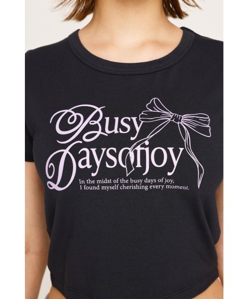 SLY（スライ）の「COMPACT PRINT T/SH コンパクト プリント ティーシャツ 半袖 夏服 Tシャツ（Tシャツ/カットソー・レディース・ホワイト/ライトブラック/ネイビー・FREE）」の21枚目の写真