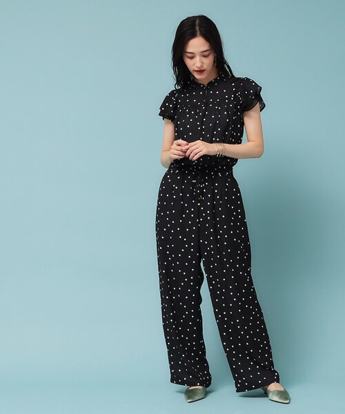 Sunauna(スーナウーナ)の「【リラクシー】ドット柄ワイドパンツ(その他パンツ・レディース・ベージュ系/ブラック系・36/40/38)」の12枚目の写真