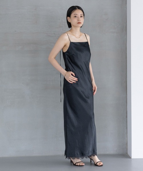 カトリーヌサテンキャミワンピース（ワンピース）｜A part by
