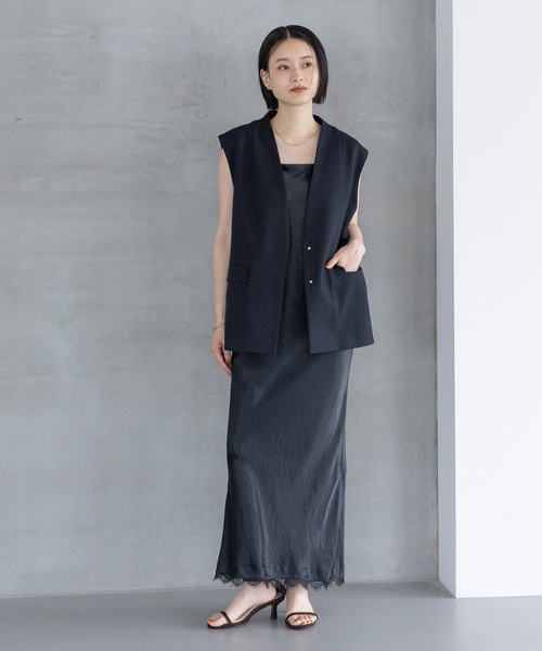 カトリーヌサテンキャミワンピース（ワンピース）｜A part by