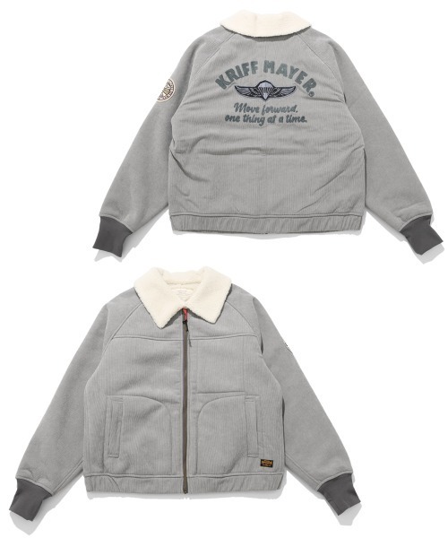 KRIFF MAYER（クリフメイヤー）の「裏ボアコーデュロイボンバーJK（その他アウター・メンズ・ブラウン/キャメル/グレー/ブラック・X-LARGE/LARGE/MEDIUM）」の18枚目の写真