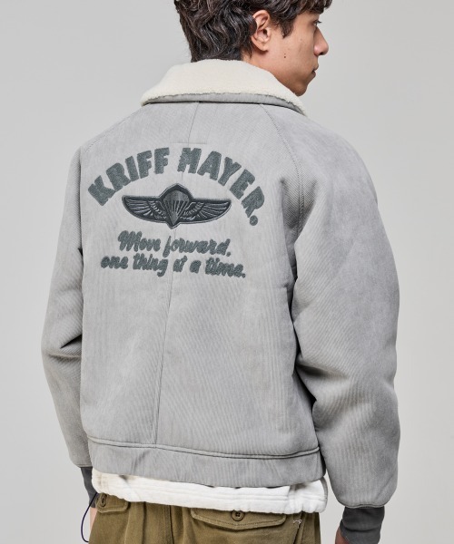 KRIFF MAYER（クリフメイヤー）の「裏ボアコーデュロイボンバーJK（その他アウター・メンズ・ブラウン/キャメル/グレー/ブラック・X-LARGE/LARGE/MEDIUM）」の9枚目の写真