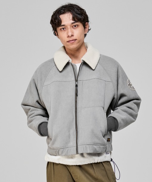 KRIFF MAYER（クリフメイヤー）の「裏ボアコーデュロイボンバーJK（その他アウター・メンズ・ブラウン/キャメル/グレー/ブラック・X-LARGE/LARGE/MEDIUM）」の8枚目の写真