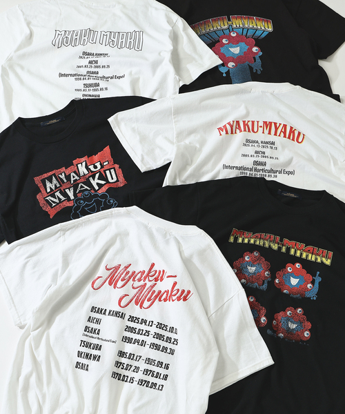 ミャクミャク × relume ハードロック プリントT（Tシャツ