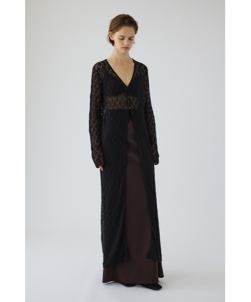 Lace knit gown レースニットガウン