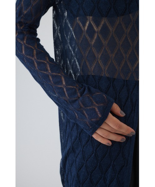 RIM.ARK（リムアーク）の「Lace knit gown レースニットガウン（カーディガン/ボレロ・レディース・ネイビー/ブラウン/ブラック・FREE）」の18枚目の写真