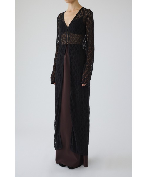 RIM.ARK（リムアーク）の「Lace knit gown レースニットガウン（カーディガン/ボレロ・レディース・ネイビー/ブラウン/ブラック・FREE）」の5枚目の写真