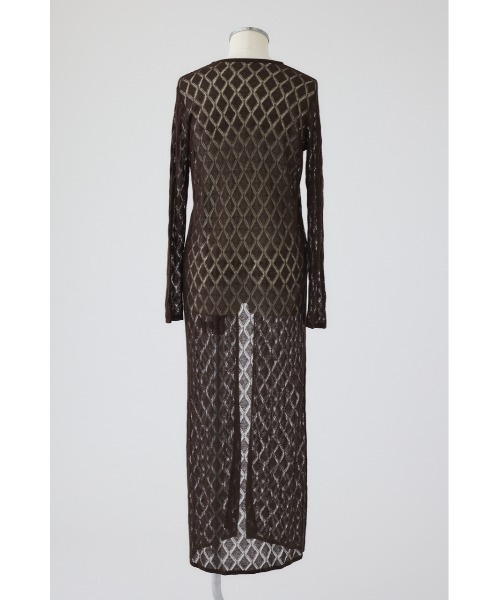 RIM.ARK（リムアーク）の「Lace knit gown レースニットガウン（カーディガン/ボレロ・レディース・ネイビー/ブラウン/ブラック・FREE）」の13枚目の写真