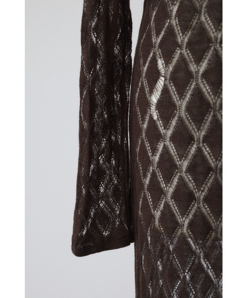 RIM.ARK（リムアーク）の「Lace knit gown レースニットガウン（カーディガン/ボレロ・レディース・ネイビー/ブラウン/ブラック・FREE）」の15枚目の写真