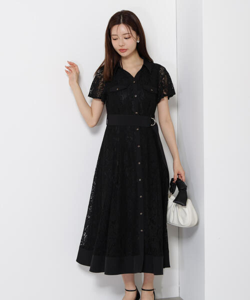 PROPORTION BODY DRESSING（プロポーションボディドレッシング）の「レースシャツワンピース / 1215240800（ワンピース・レディース・ブラック/ホワイト/ベージュ・MEDIUM/P/S）」の5枚目の写真