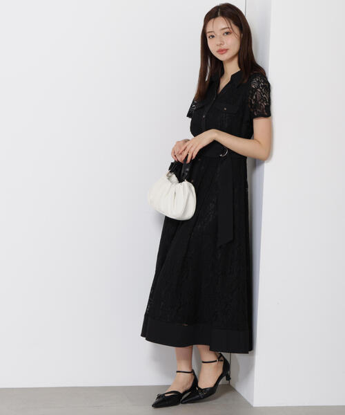 PROPORTION BODY DRESSING（プロポーションボディドレッシング）の「レースシャツワンピース / 1215240800（ワンピース・レディース・ブラック/ホワイト/ベージュ・MEDIUM/P/S）」の16枚目の写真