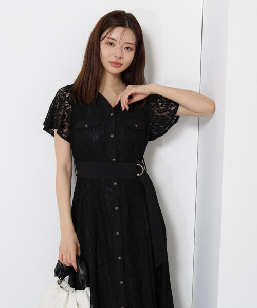 PROPORTION BODY DRESSING（プロポーションボディドレッシング）の「レースシャツワンピース / 1215240800（ワンピース・レディース・ブラック/ホワイト/ベージュ・MEDIUM/P/S）」の17枚目の写真