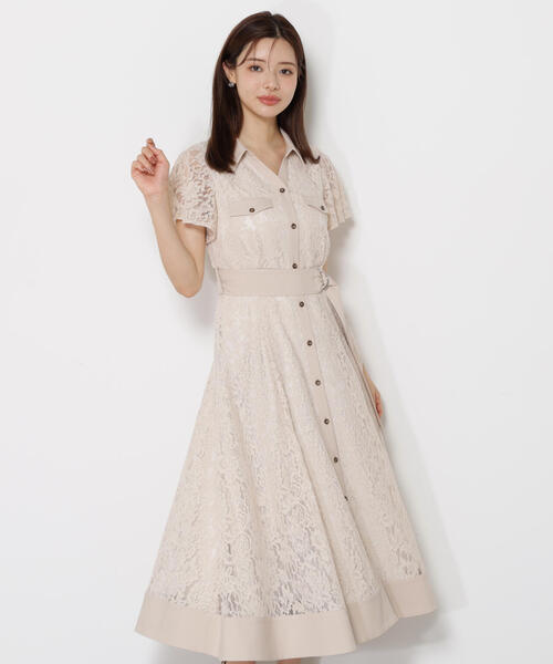 PROPORTION BODY DRESSING（プロポーションボディドレッシング）の「レースシャツワンピース / 1215240800（ワンピース・レディース・ブラック/ホワイト/ベージュ・MEDIUM/P/S）」の10枚目の写真