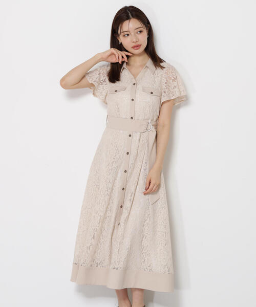 PROPORTION BODY DRESSING（プロポーションボディドレッシング）の「レースシャツワンピース / 1215240800（ワンピース・レディース・ブラック/ホワイト/ベージュ・MEDIUM/P/S）」の11枚目の写真