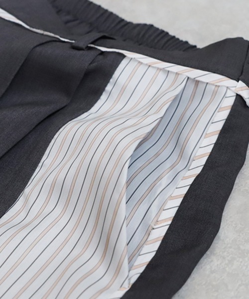 antiqua(アンティカ)の「ワイドカーブデザインパンツ(その他パンツ・レディース・ブラック/グレー・LARGE/MEDIUM)」の3枚目の写真