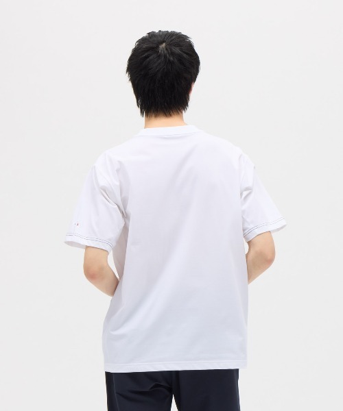 le coq sportif（ルコックスポルティフ）の「【ルコックスポルティフ】吸汗速乾/ストレッチ/UVカット/遮熱半袖Tシャツ（Tシャツ/カットソー・メンズ・ホワイト/ネイビー/イエロー・L/XL/M）」の4枚目の写真