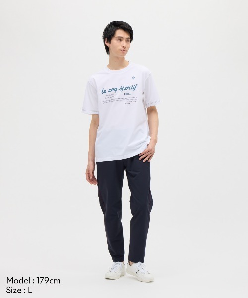 le coq sportif（ルコックスポルティフ）の「【ルコックスポルティフ】吸汗速乾/ストレッチ/UVカット/遮熱半袖Tシャツ（Tシャツ/カットソー・メンズ・ホワイト/ネイビー/イエロー・L/XL/M）」の5枚目の写真