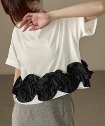 タフタフリルヘム ワイドTシャツ