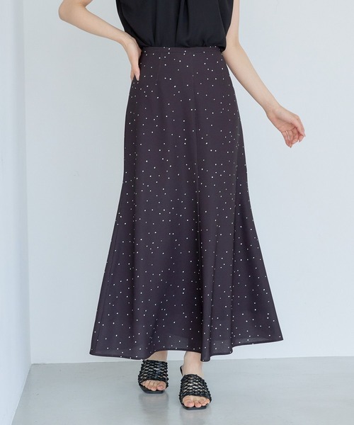 Andemiu（アンデミュウ）の「アソートフレアスカート577880（スカート・レディース・ブラック/ホワイト/グレー/ネイビー・MEDIUM/SMALL）」の2枚目の写真