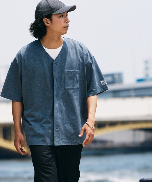 Russell Athletic（ラッセルアスレティック）の「吸水速乾 RUSSELL ATHLETIC 別注 Dri-Power(R) ベースボールシャツ（シャツ/ブラウス・メンズ・チャコールグレー/ブラック/ライトブルー・MEDIUM/LARGE）」の15枚目の写真