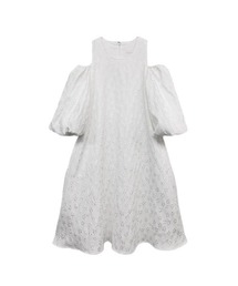 flower off shoulder one-piece