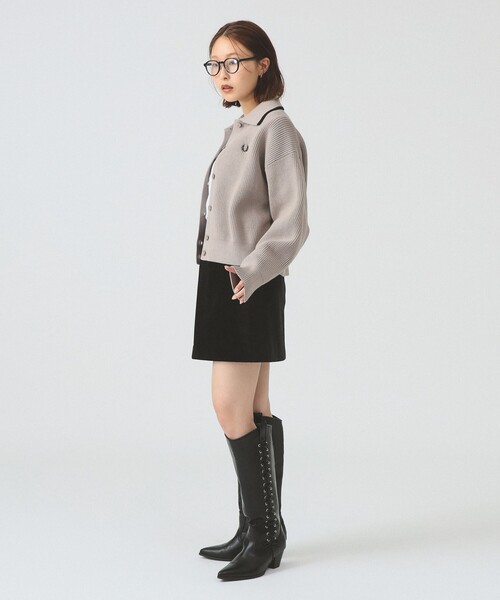 FRED PERRY（フレッドペリー）の「【別注】FRED PERRY / Tipped Collar Cardigan [手洗い可]（カーディガン/ボレロ・レディース・ワイン/ベージュ/ネイビー・10）」の11枚目の写真
