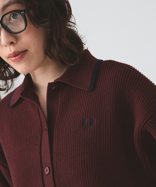 カーディガン 「別注」FRED PERRY / Tipped Collar Cardigan レディース 別注】FRED PERRY / Tipped Collar Cardigan（カーディガン