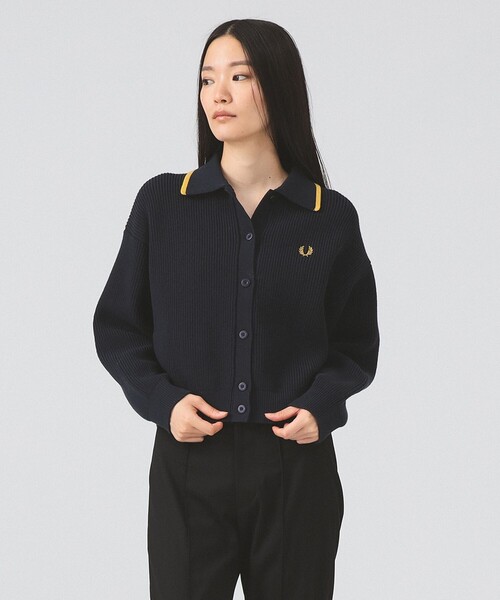 FRED PERRY 別注 Tipped Collar Cardigan 別注】FRED PERRY / Tipped Collar Cardigan（カーディガン/ボレロ