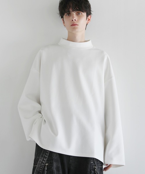 LILL(リル)の「コットンポンチモックネックカットソー(Tシャツ/カットソー・メンズ・チャコールグレー/ボルドー/ホワイト/ブルーグレー/ブラック/ライトグレー・XL/L/M/S)」の7枚目の写真